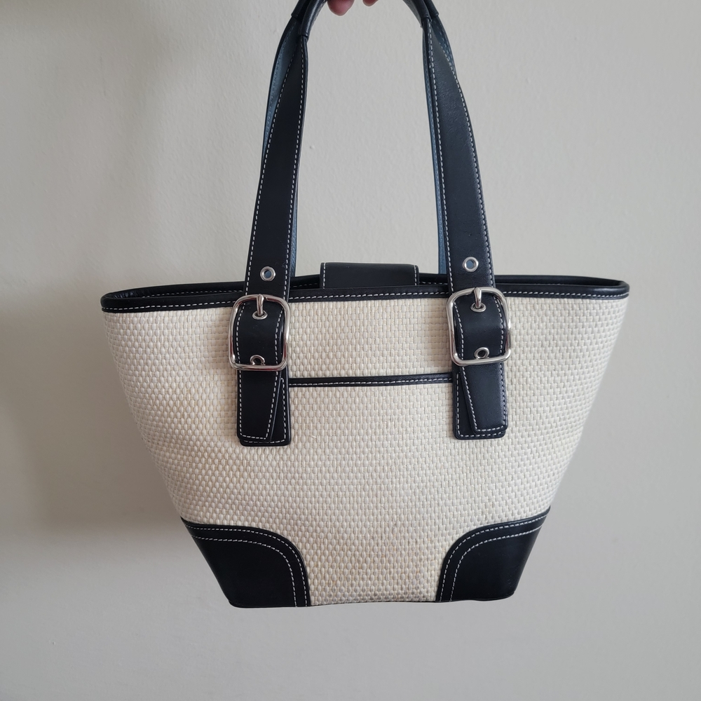 Rare Coach Raffia Handbag - Picture 5 of 12